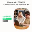 Kabel USB-C-USB-C PowerFlex 100W silikonowy 1.2m czarny Green Cell
