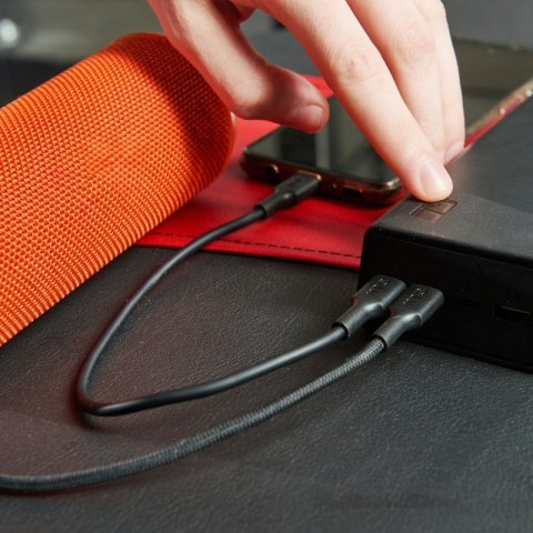 Kabel USB-C-USB-C PowerFlex 100W silikonowy 1.2m czarny Green Cell