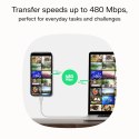 Kabel USB-C-USB-C PowerStream 100W oplot 1,2m biały Green Cell