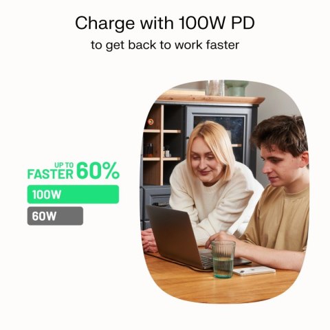 Kabel USB-C-USB-C PowerStream 100W oplot 1,2m czarny Green Cell