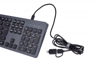 Klawiatura CK-400 przewodowa Czarno-szara Hama
