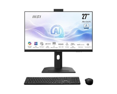 Komputer All-in-One Modern AM273QP AI 1UM-07SEU W11P/Intel Core Ultra 7/32GB/1TB/UMA/27 cali/Czarny MSI