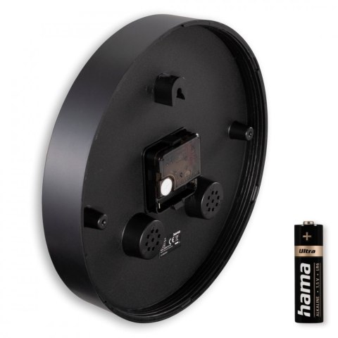 Zegar ścienny Malta 25cm Czarny Hama