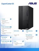 Komputer ExpertCenter D5 D500ME-713700280X - i7-13700 vPro/16GB/512GB/DVD-RW/W11 PRO Asus