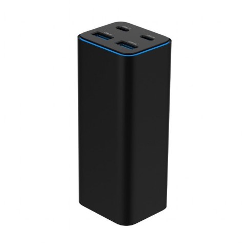 Ładowarka uniwersalna 100W GaN 2xUSB-A 2xUSB-C szybkie ładowanie czarna Gembird