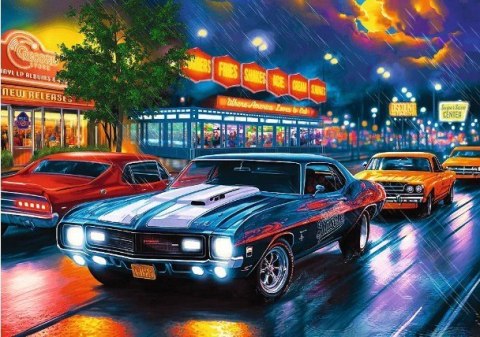 Puzzle 1000 elementów Nocna przejażdżka samochody