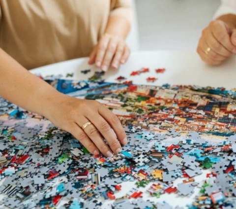 Puzzle 2x500 elementów Sztuka malowania Kotki Trefl