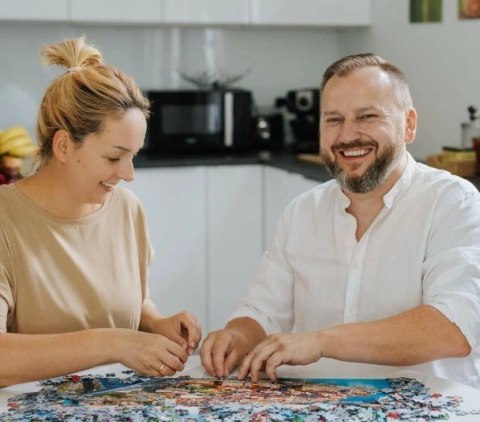 Puzzle 2x500 elementów Sztuka malowania Kotki Trefl