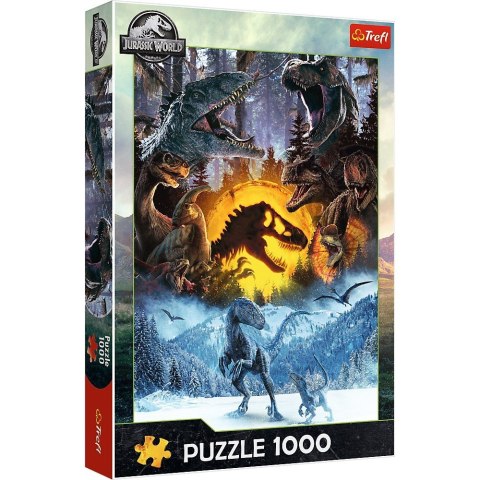Puzzle 1000 elementów W świecie Parku Jurajskiego dinozaury Trefl