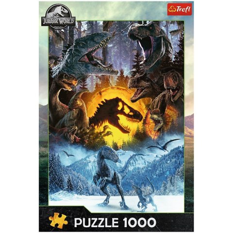 Puzzle 1000 elementów W świecie Parku Jurajskiego dinozaury Trefl