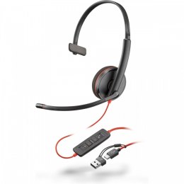 Zestaw słuchawkowy Blackwire 3210 USB-C + USB-C/A (Bulk) 8X214A6 POLY