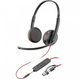 Zestaw słuchawkowy Blackwire 3225 USB-C + USB-C/A (Bulk) 8X229A6 POLY
