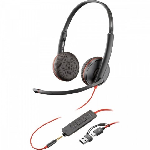 Zestaw słuchawkowy Blackwire 3225 USB-C + USB-C/A (Bulk) 8X229A6 POLY
