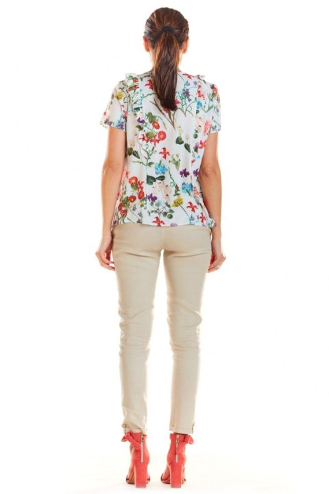 Bluzka M198 Flowers Ecru - Infinite You Bluzka M198 Flowers Ecru - Infinite You