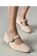 Damskie Baleriny FINDLAY ? BEIGE - Inello
