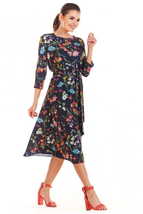 Sukienka Model M192 Flowers Navy - Infinite You Sukienka Model M192 Flowers Navy - Infinite You