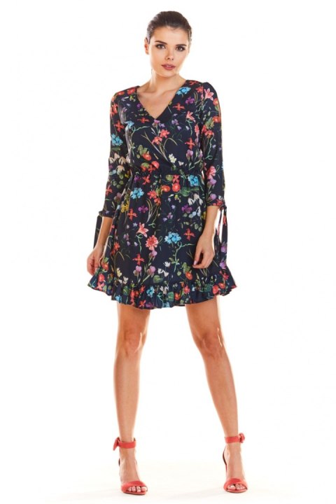 Sukienka Model M195 Flowers Navy - Infinite You Sukienka Model M195 Flowers Navy - Infinite You