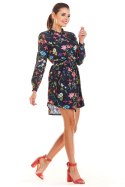 Sukienka Model M202 Flowers Navy - Infinite You