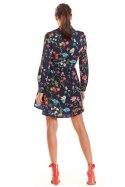 Sukienka Model M202 Flowers Navy - Infinite You