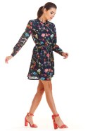 Sukienka Model M202 Flowers Navy - Infinite You