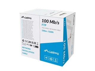 Kabel LAN FTP 100MB/S linka CCA 100M szary Lanberg