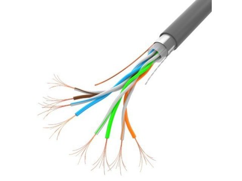 Kabel LAN FTP 100MB/S linka CCA 100M szary Lanberg