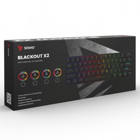 Klawiatura mechaniczna BLACKOUT X2 OUTEMU Blue, Hot Swap Savio