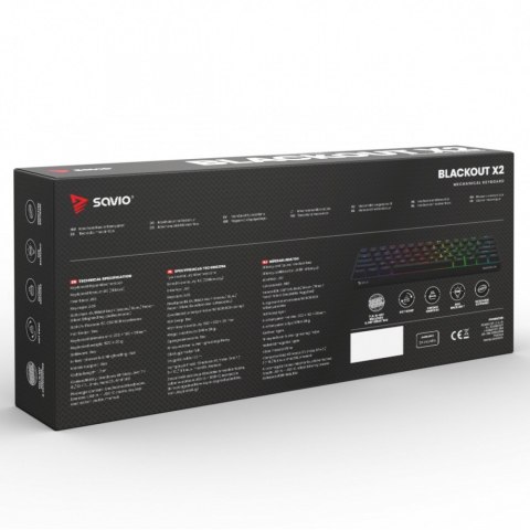 Klawiatura mechaniczna BLACKOUT X2 OUTEMU Blue, Hot Swap Savio