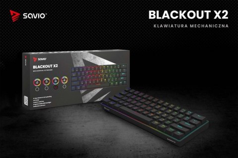 Klawiatura mechaniczna BLACKOUT X2 OUTEMU Blue, Hot Swap Savio