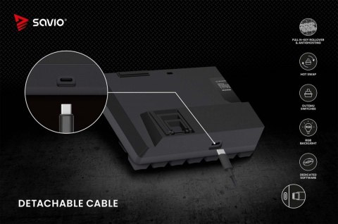 Klawiatura mechaniczna BLACKOUT X2 OUTEMU Blue, Hot Swap Savio