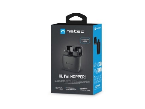 Mikrofon HOPPER krawatowy bezprzewodowy USB-C Natec Mikrofon HOPPER krawatowy bezprzewodowy USB-C Natec