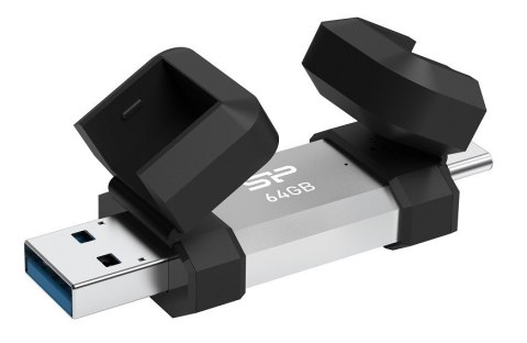 Pendrive C51 64GB USB-A USB-C 120 MB/s srebrny Silicon Power Pendrive C51 64GB USB-A USB-C 120 MB/s srebrny Silicon Power