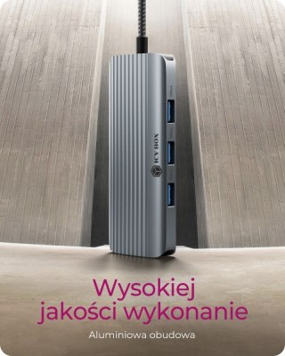 Stacja dokująca IB-DK4034a-CPD 6w1, HDMI,USB,PD,LAN