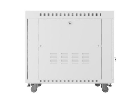 Szafa instalacyjna rack stojąca 19 cali 15U 800x1000 drzwi perforowane LCD szara (Flat pack) Lanberg