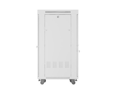 Szafa instalacyjna rack stojąca 19 cali 27U 600x800 drzwi perforowane LCD szara (Flat pack)
