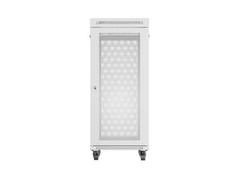 Szafa instalacyjna rack stojąca 19 cali 27U 600x800 drzwi perforowane LCD szara (Flat pack)