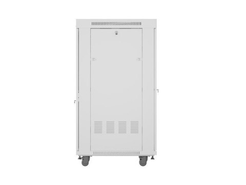 Szafa instalacyjna rack stojąca 19 cali 27U 600x800 drzwi perforowane LCD szara (Flat pack)