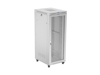 Szafa instalacyjna rack stojąca 19 cali 42U 800x1000 drzwi perforowane LCD szara (Flat pack) Lanberg