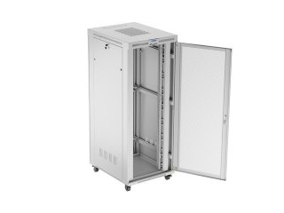 Szafa instalacyjna rack stojąca 19 cali 42U 800x1000 drzwi perforowane LCD szara (Flat pack)