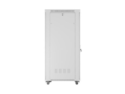 Szafa instalacyjna rack stojąca 19 cali 42U 800x1000 drzwi perforowane LCD szara (Flat pack) Lanberg