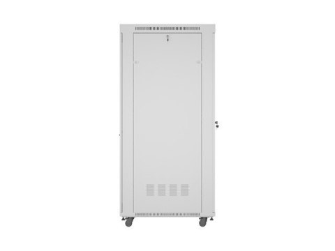 Szafa instalacyjna rack stojąca 19 cali 42U 800x1000 drzwi perforowane LCD szara (Flat pack) Lanberg