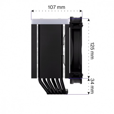 Chłodzenie procesora Fortis 5 Black ARGB EY3A014 Endorfy Chłodzenie procesora Fortis 5 Black ARGB EY3A014 Endorfy
