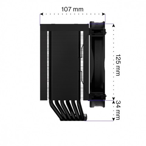 Chłodzenie procesora Fortis 5 Black EY3A013 Endorfy Chłodzenie procesora Fortis 5 Black EY3A013 Endorfy