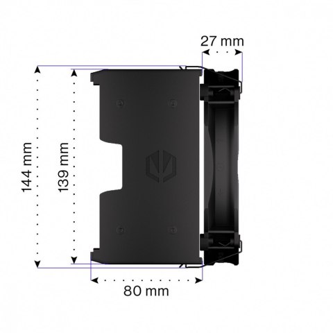 Chłodzenie procesora Fortis 5 Black EY3A013 Endorfy Chłodzenie procesora Fortis 5 Black EY3A013 Endorfy