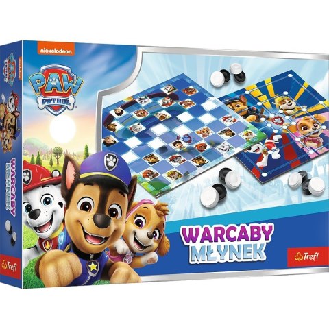 Gra Warcaby i Młynek Psi Patrol Trefl