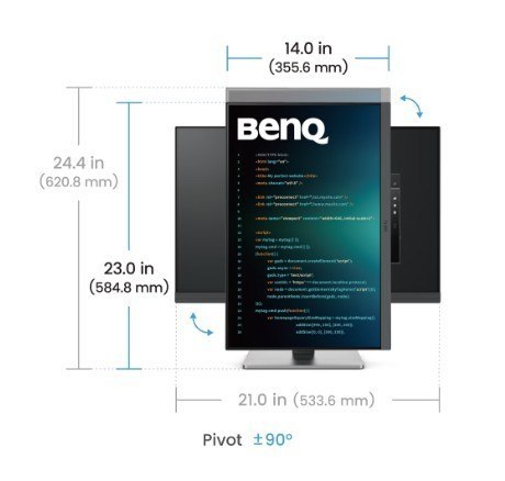 Monitor 24 cale RD240Q WQXGA 5ms/IPS/1200:1/HDMI/DP Benq Monitor 24 cale RD240Q WQXGA 5ms/IPS/1200:1/HDMI/DP Benq