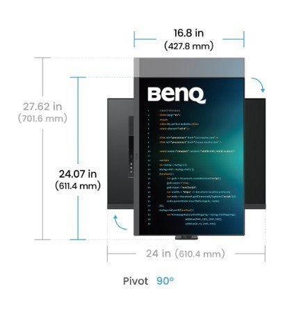 Monitor 28 cali RD280UA 4K IPS 5ms/IPS/1200:1/HDMI/DP Benq Monitor 28 cali RD280UA 4K IPS 5ms/IPS/1200:1/HDMI/DP Benq