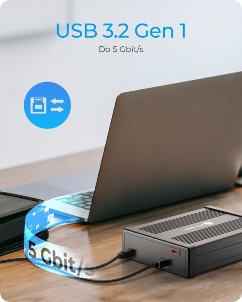 Obudowa IB-525-U3 1x5,25 SATA DVD/Blue-Ray, czarna