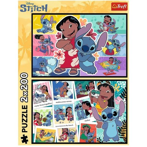 Puzzle 2x200 elementów Wesołe życie Stitcha