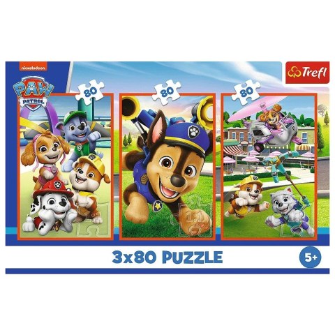 Puzzle 3x80 elementów Psia zgraja Psi Patrol Paw Patrol